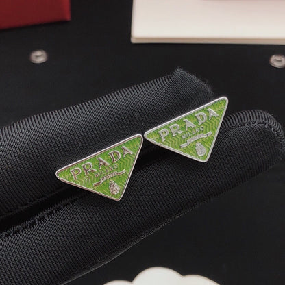 Prada Green Brass Earrings