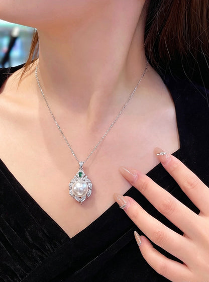 Swarovski Sterling Silver Pearl Necklace