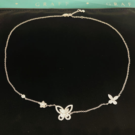 Unbranded Silver Brass Butterfly Necklace