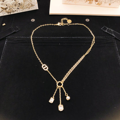 Dior Brass Tassel Necklace