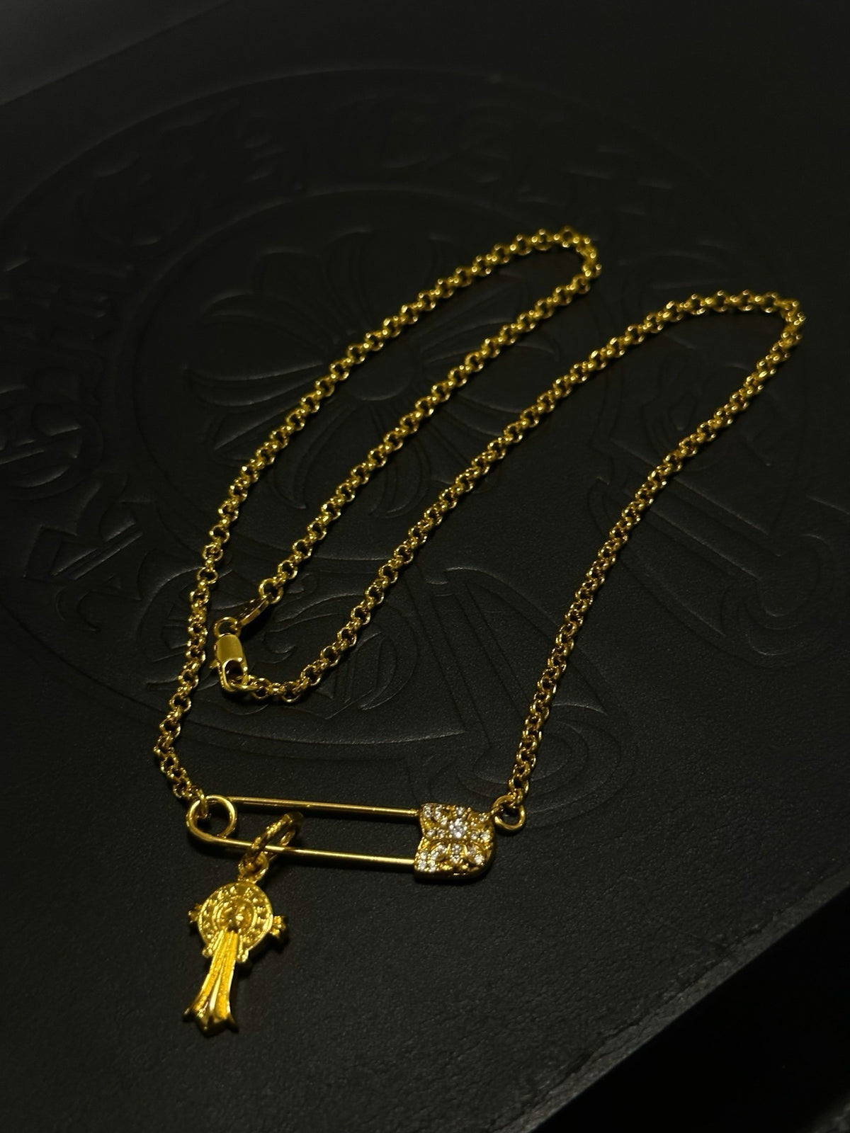 Chrome Hearts Sterling Silver Cross Necklace