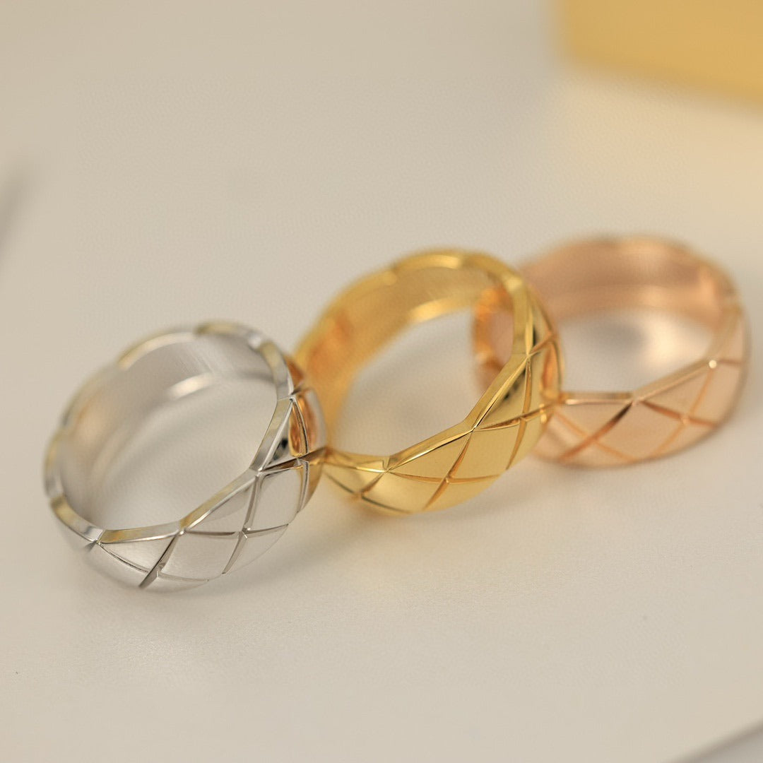 Chanel Silver Logo Ring