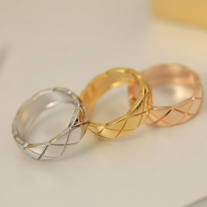Chanel Silver Logo Ring