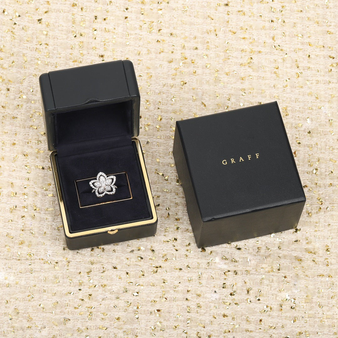 Graff Sterling Silver Floral Ring