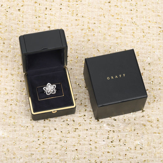 Graff Sterling Silver Floral Ring