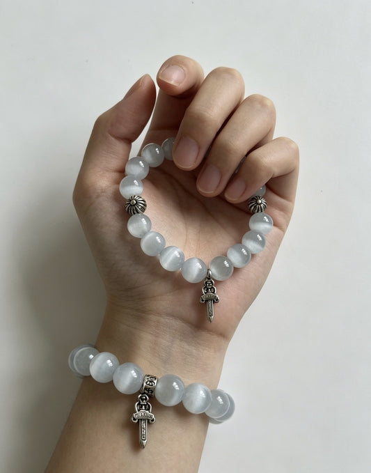 Chrome Hearts Sterling Silver Cross Bracelet