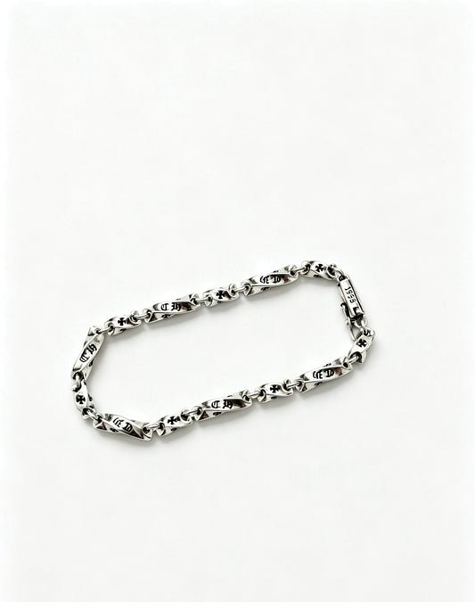 Chrome Hearts Sterling Silver Cross Bracelet