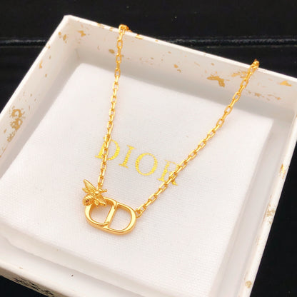 Dior Brass Bee Necklace