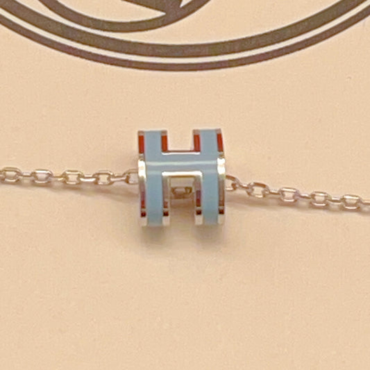 Hermes Silver Brass Necklace