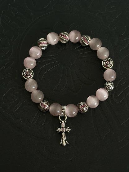 Chrome Hearts Sterling Silver Cross Bracelet
