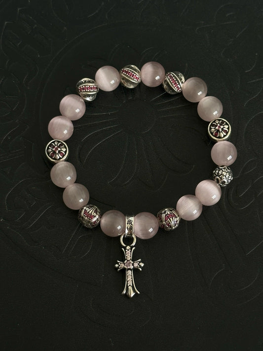 Chrome Hearts Sterling Silver Cross Bracelet