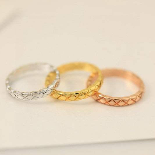Chanel Silver Logo Ring