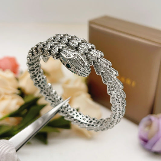 Bvlgari Silver Brass Serpent Bracelet