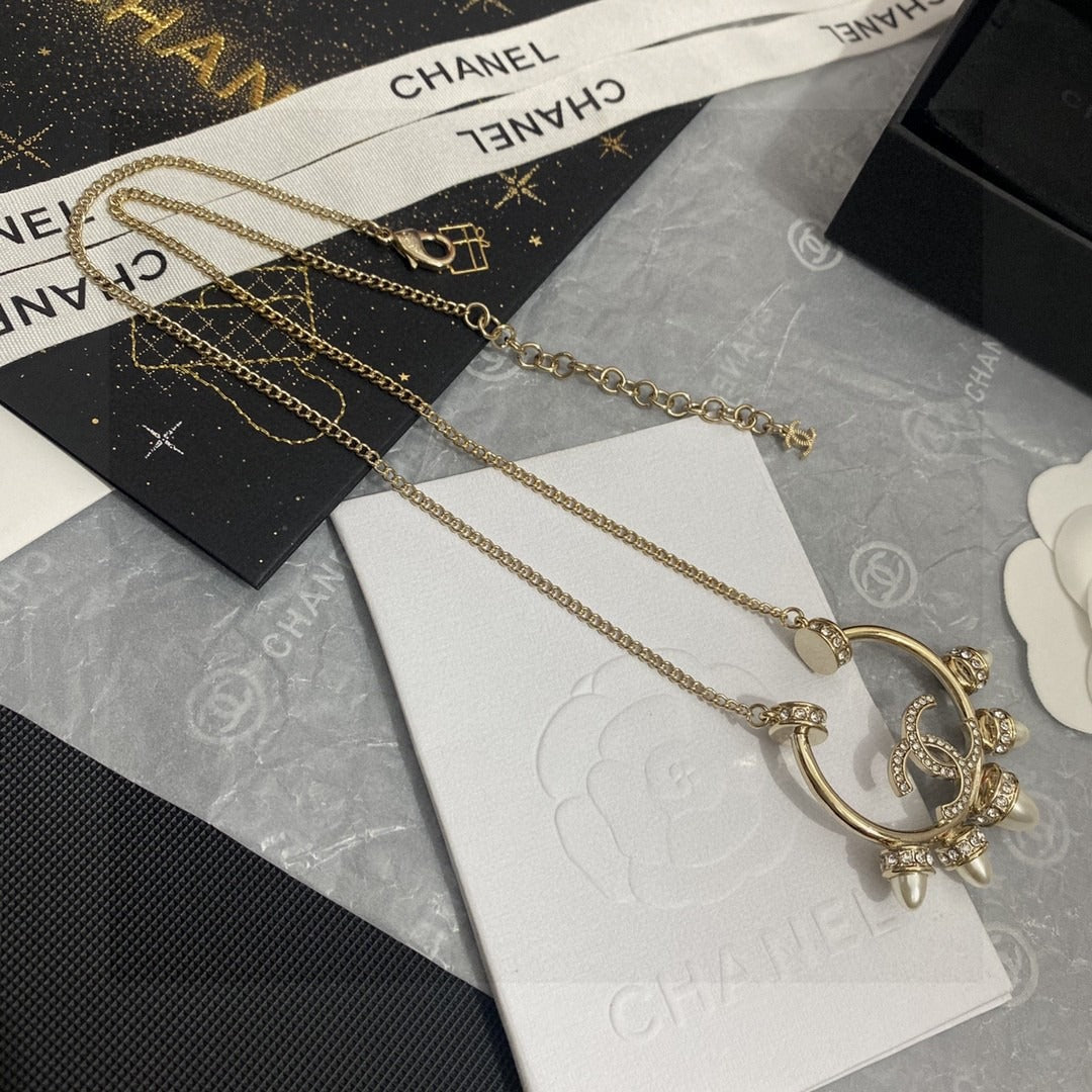Chanel Logo Necklace