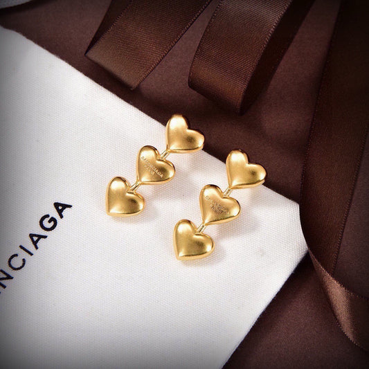 Balenciaga Gold Brass Earrings