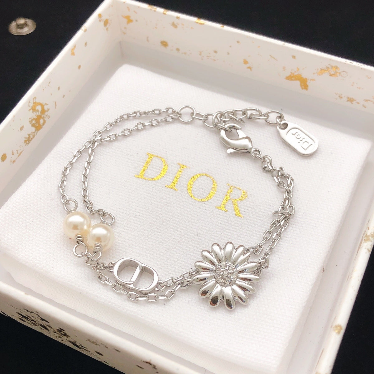 Dior Brass Sunburst Bracelet