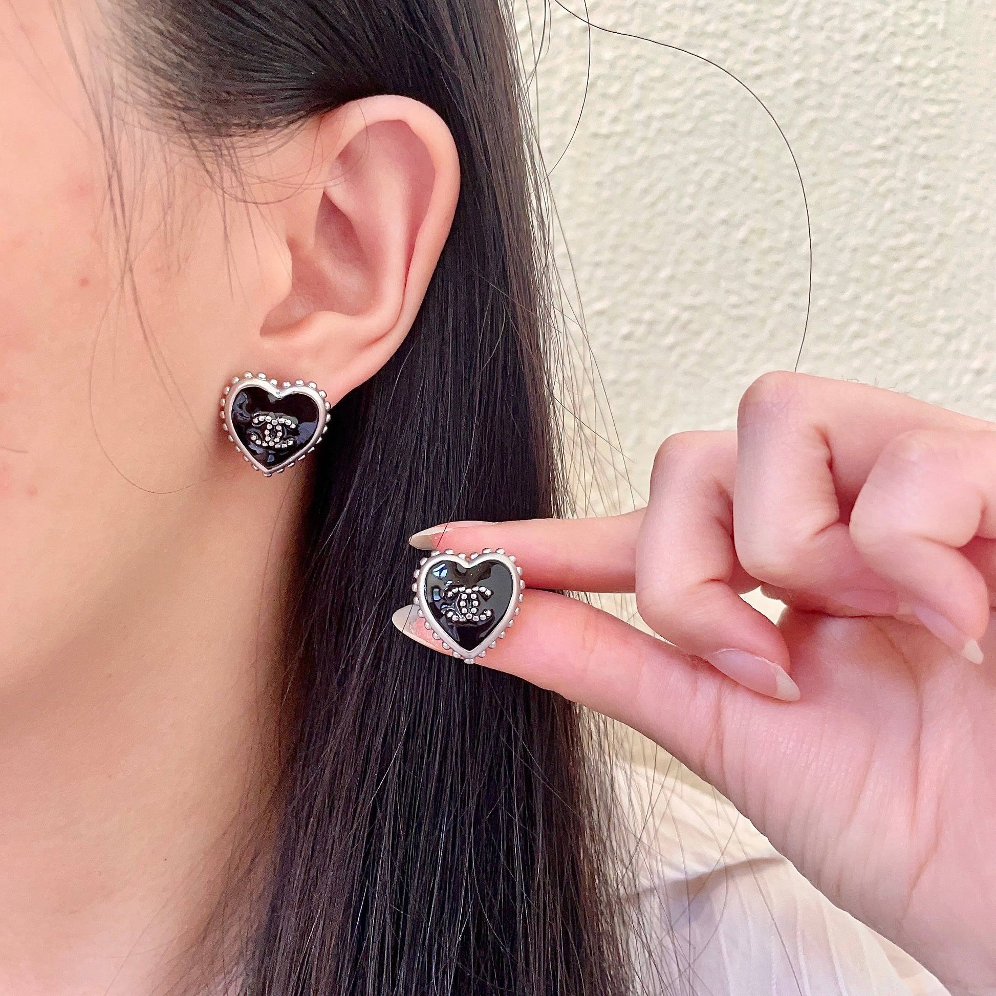 Chanel Heart Earrings