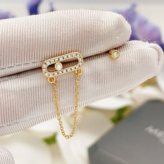 Messika Gold Brass Tassel Earrings