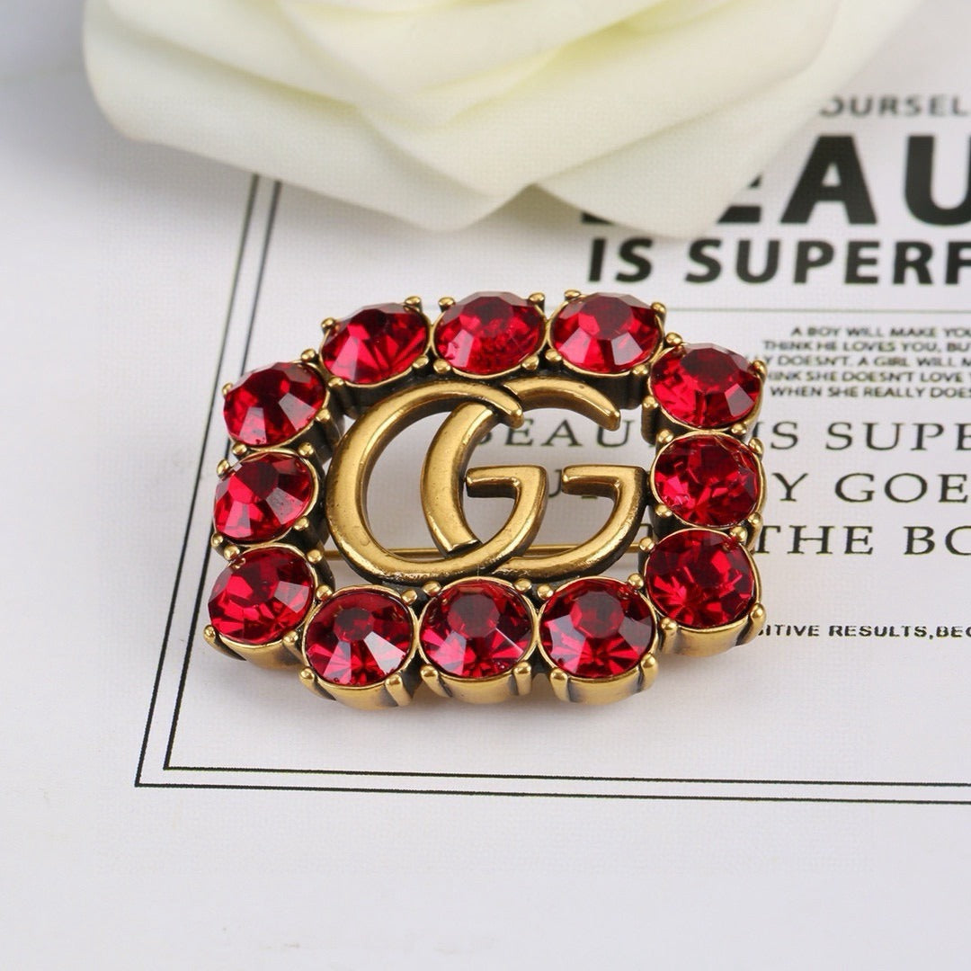 Gucci Logo Brooch