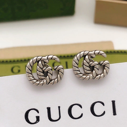 Gucci Silver Double G Earrings