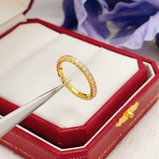 Cartier Gold Brass Round Ring