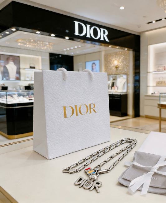 Dior Sterling Silver Chain Necklace