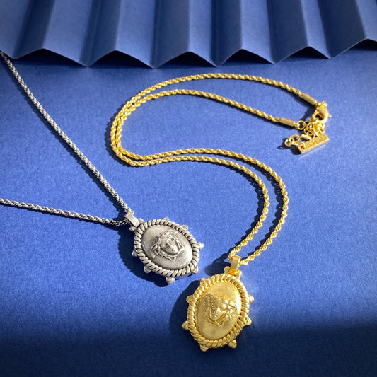 Versace Brass Vintage-Finish Necklace