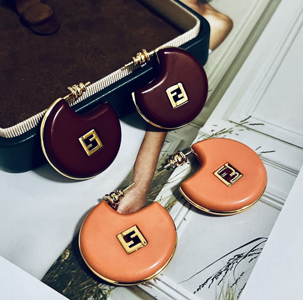 Fendi Logo Earrings