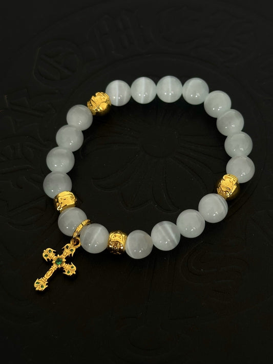 Chrome Hearts Sterling Silver Cross Bracelet