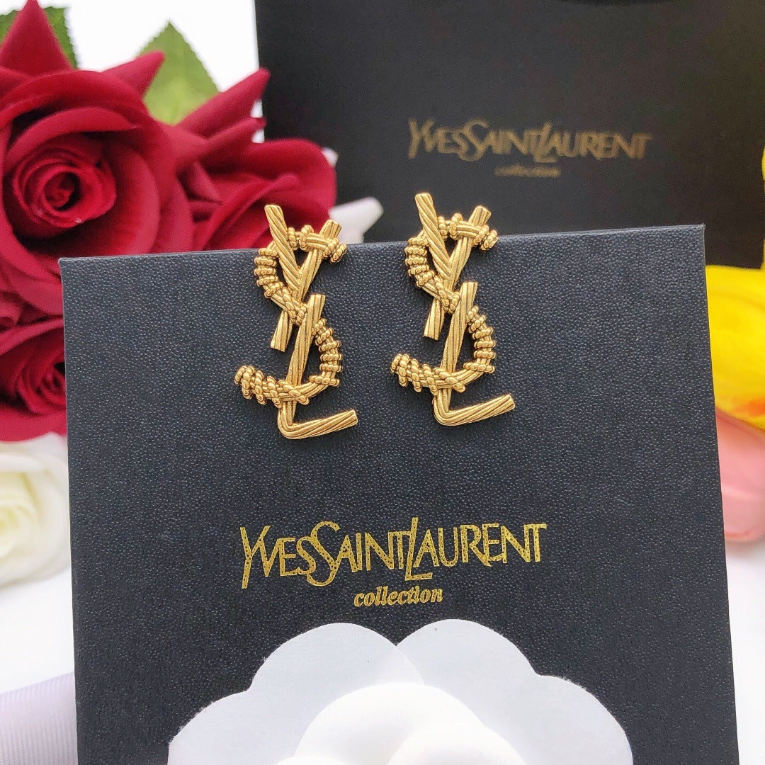 Saint Laurent Silver Earrings