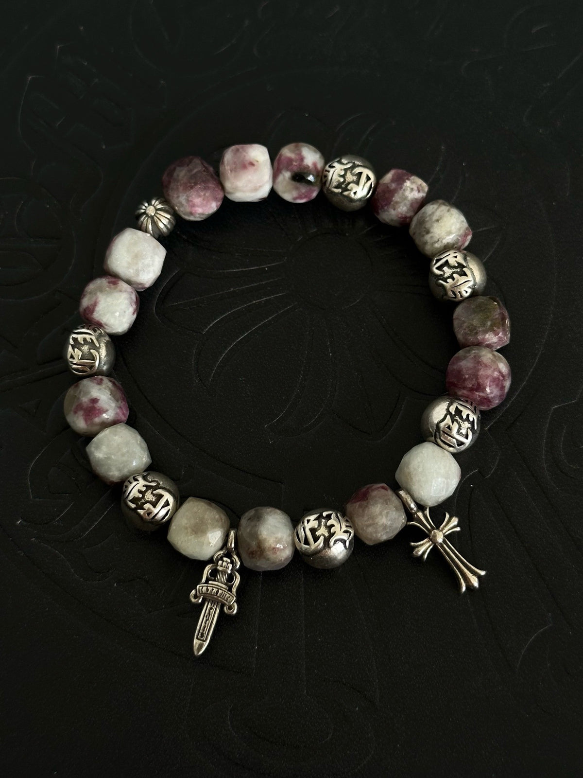 Chrome Hearts Sterling Silver Cross Bracelet