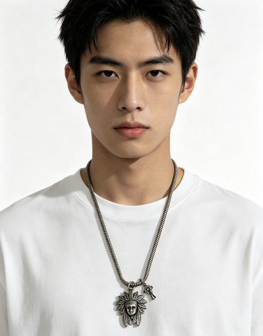 Chrome Hearts Sterling Silver Cross Necklace