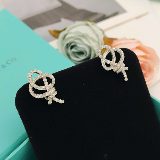 Tiffany & Co. Silver Brass Knot Earrings