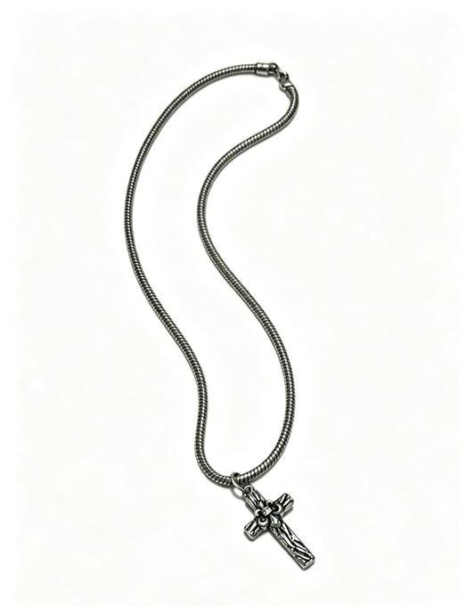 Chrome Hearts Sterling Silver Cross Necklace