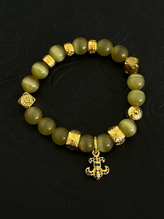 Chrome Hearts Sterling Silver Cross Bracelet