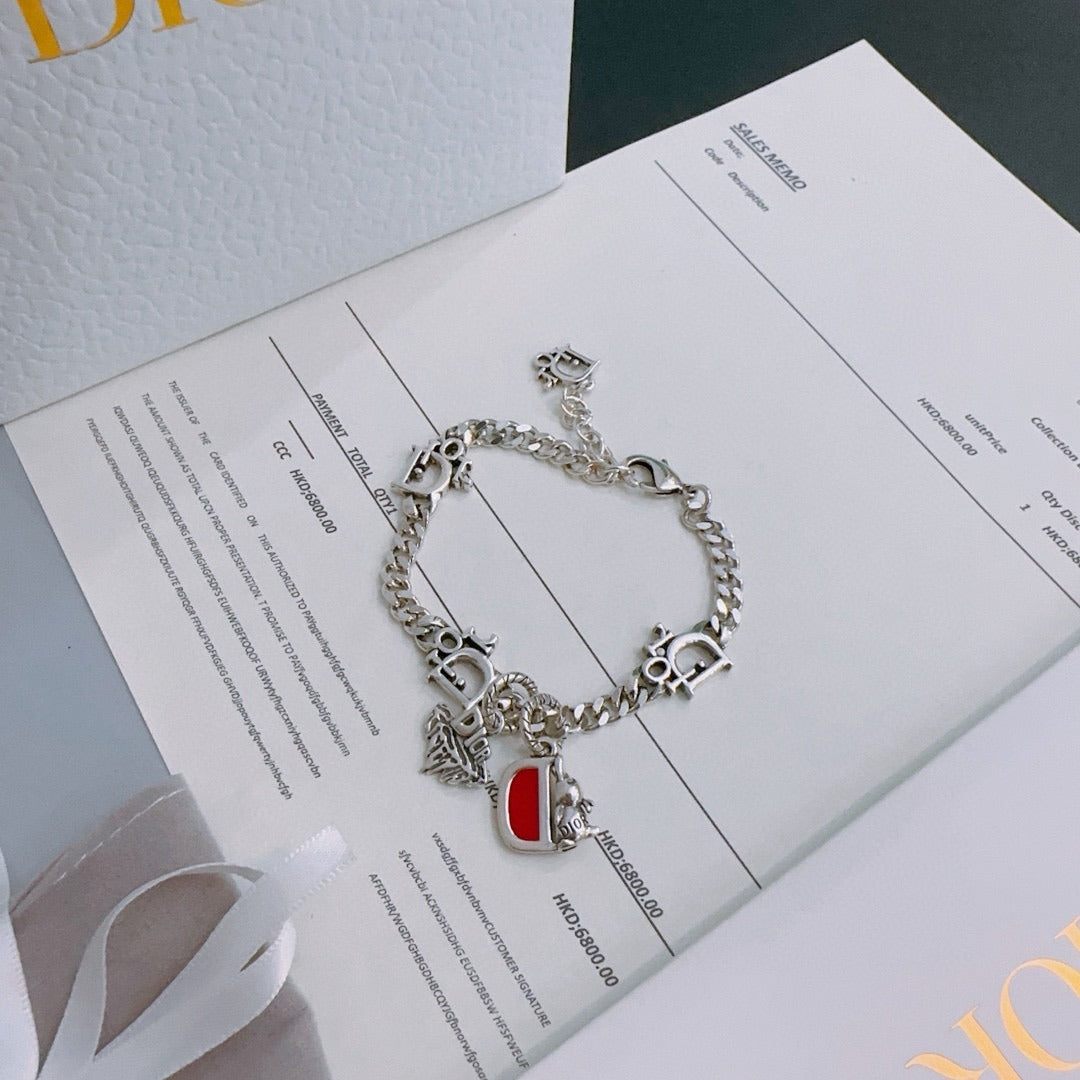 Dior Sterling Silver Chain Bracelet