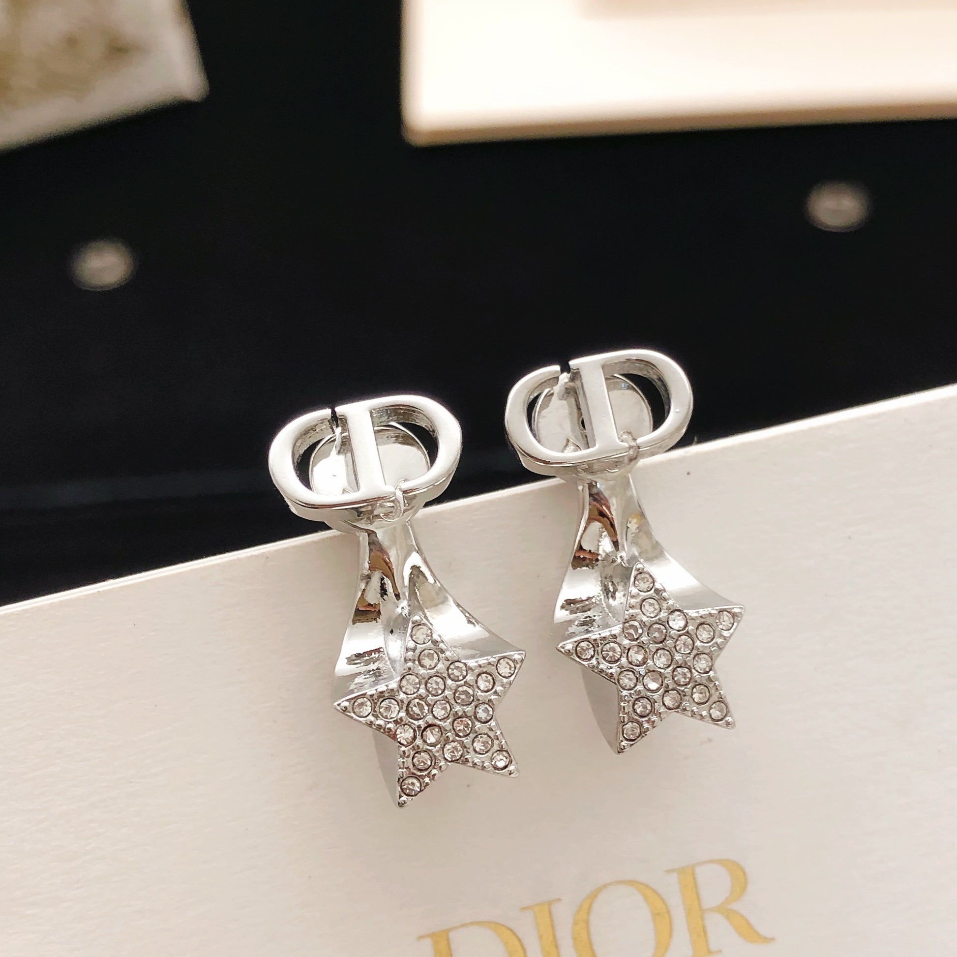 Dior Brass Star Earrings
