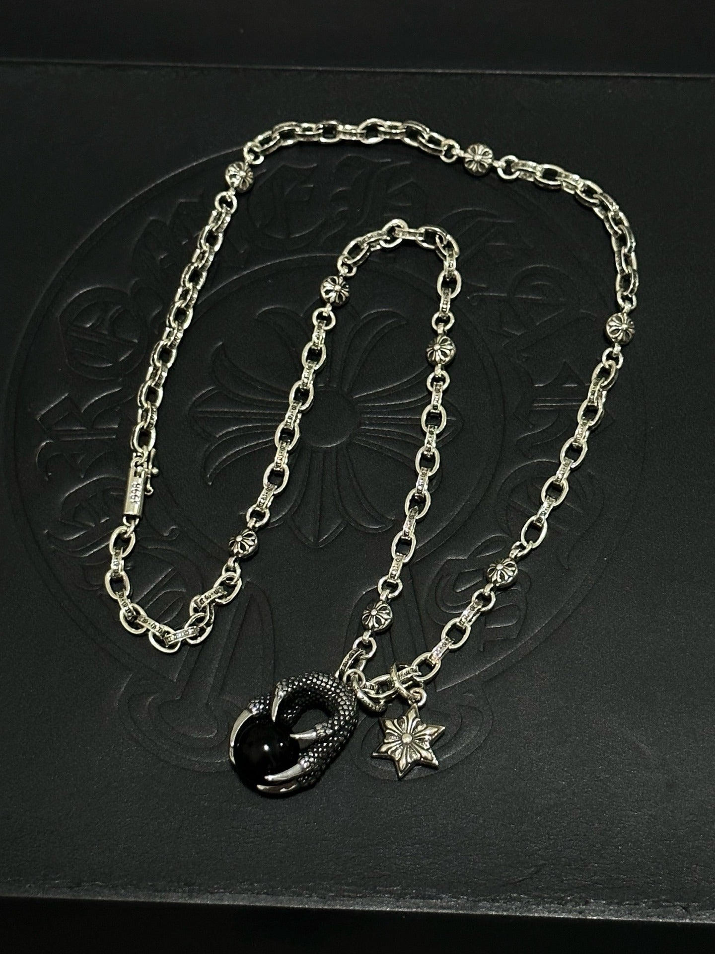 Chrome Hearts Sterling Silver Cross Necklace