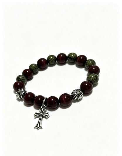 Chrome Hearts Sterling Silver Cross Bracelet