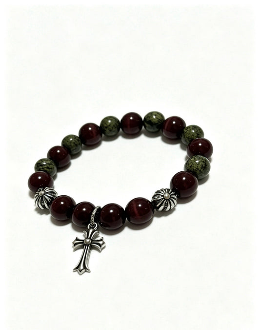 Chrome Hearts Sterling Silver Cross Bracelet
