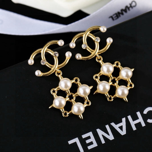 Chanel Sterling Silver Earrings