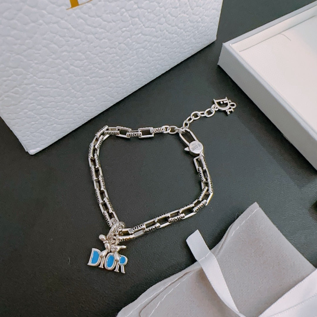 Dior Sterling Silver Chain Bracelet