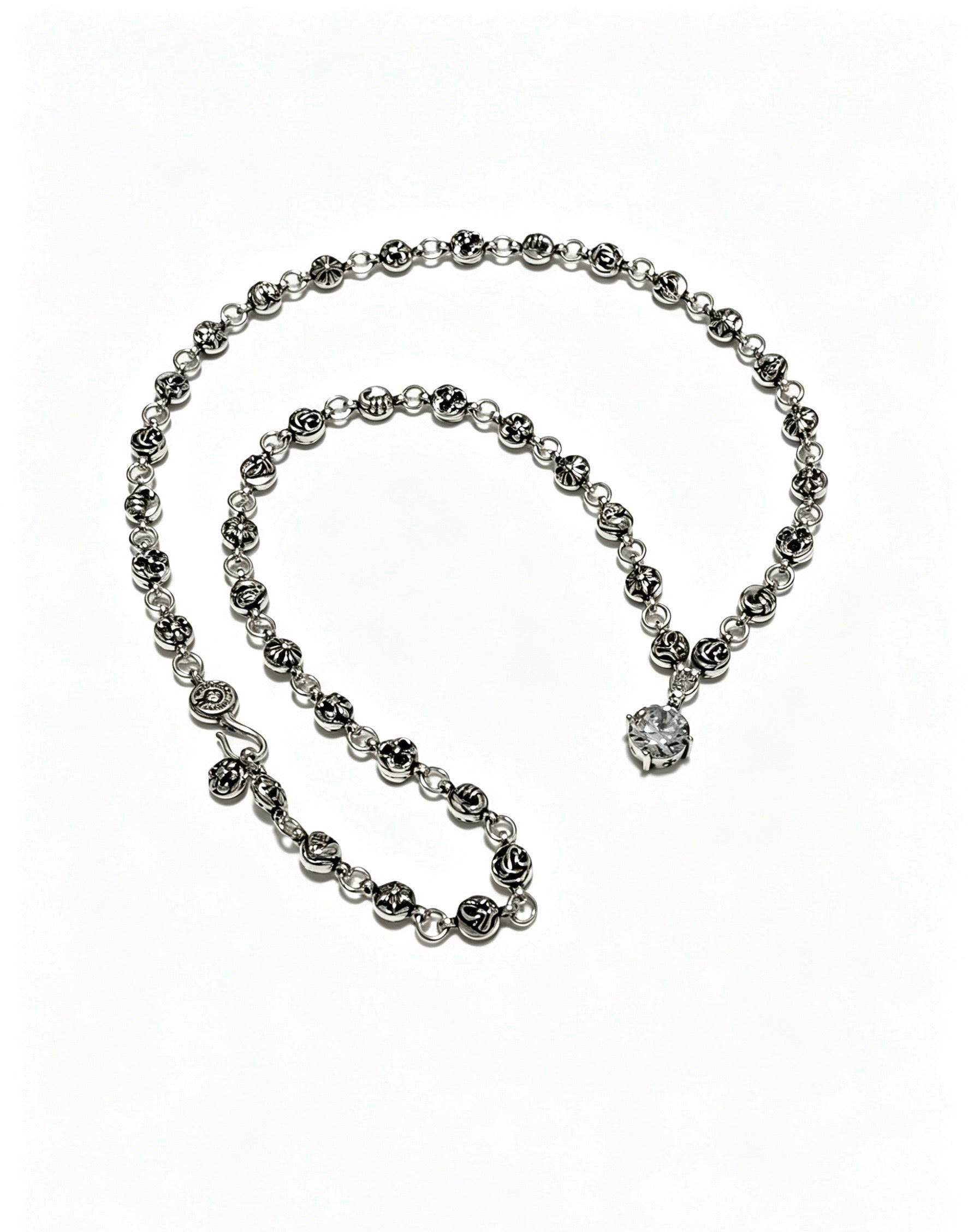 Chrome Hearts Sterling Silver Cross Necklace