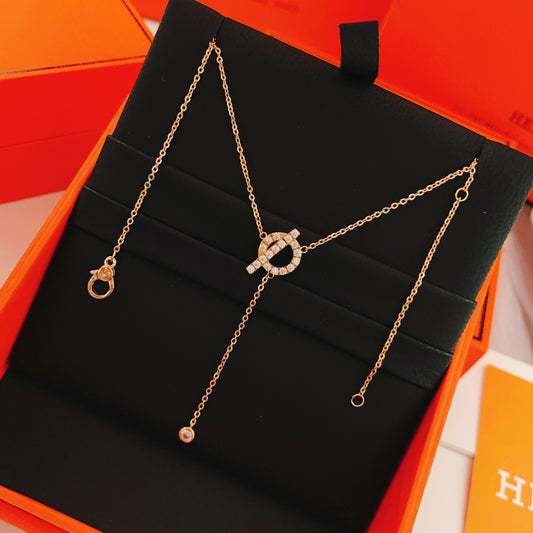 Hermes Brass Tassel Necklace
