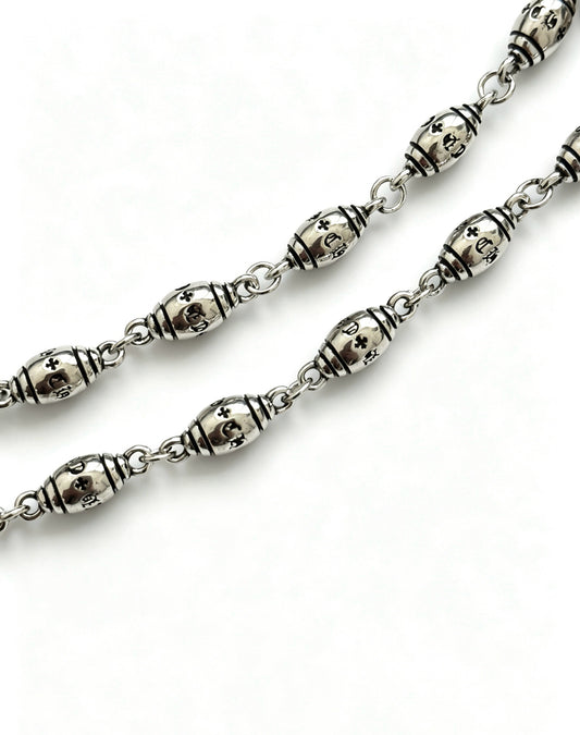 Chrome Hearts Sterling Silver Cross Bracelet