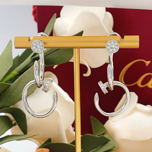 Cartier Silver Brass Tassel Earrings