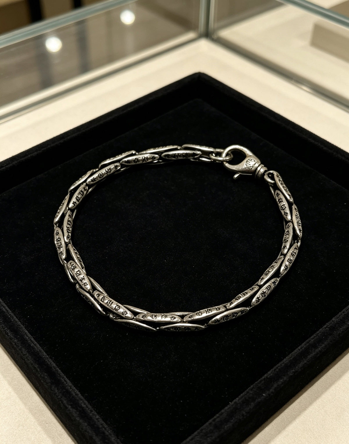 Chrome Hearts Sterling Silver Cross Bracelet