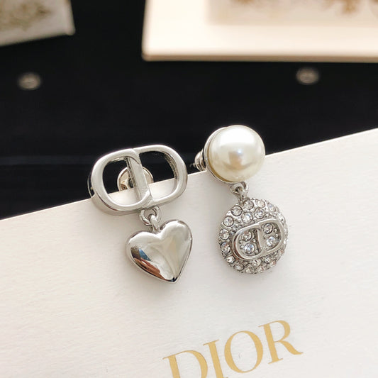 Dior Brass Heart Earrings