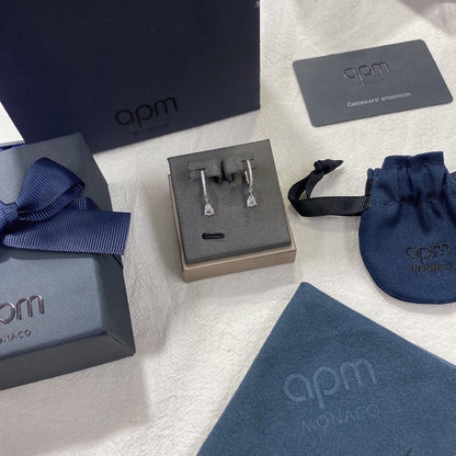 APM Monaco White Crystal Earrings