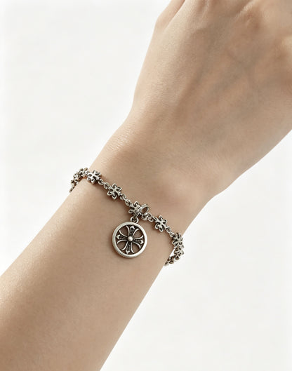 Chrome Hearts Sterling Silver Cross Bracelet